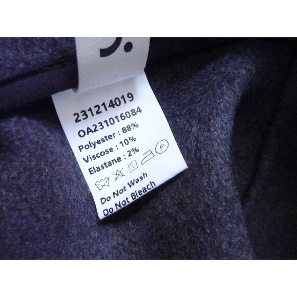 NWT Commense Gray Felt Mini Skirt White Trim Size S - Picture 5 of 5